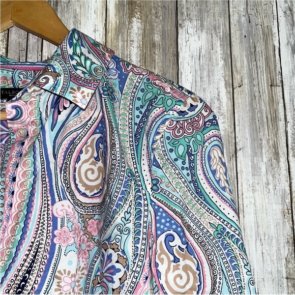 Talbots Jubilee Paisley Classic Cotton Button Down - Picture 3 of 6